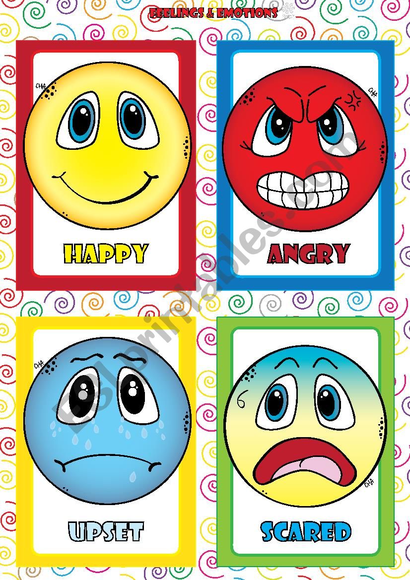 Feelings and Emotions - FLASHCARDS (1-4)