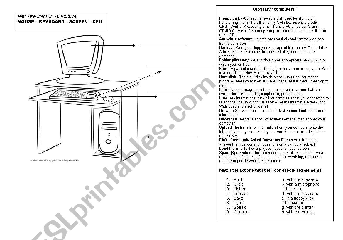 COMPUTERS worksheet