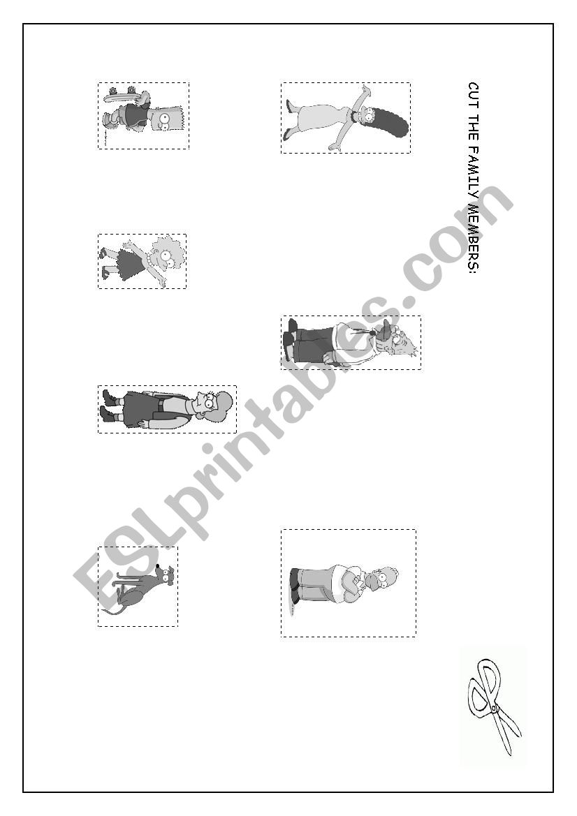 family members  worksheet