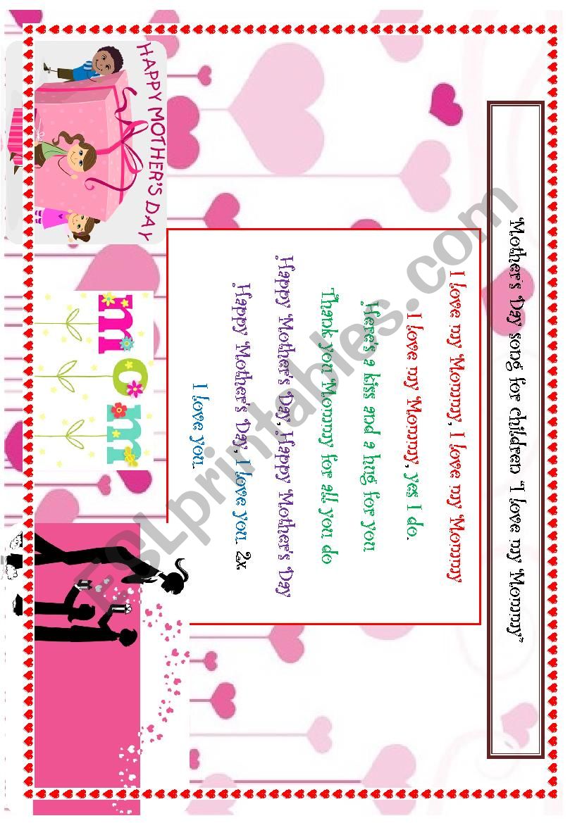 I love my Mommy song for MotherÂ´s Day for children