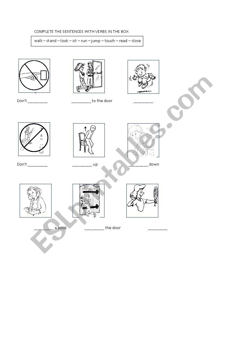 IMPERATIVE VEBS worksheet