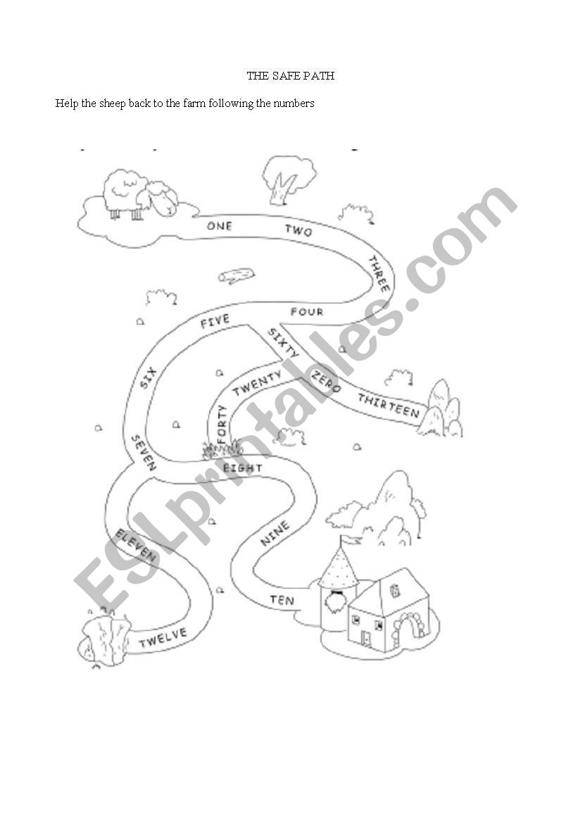 the safe path worksheet