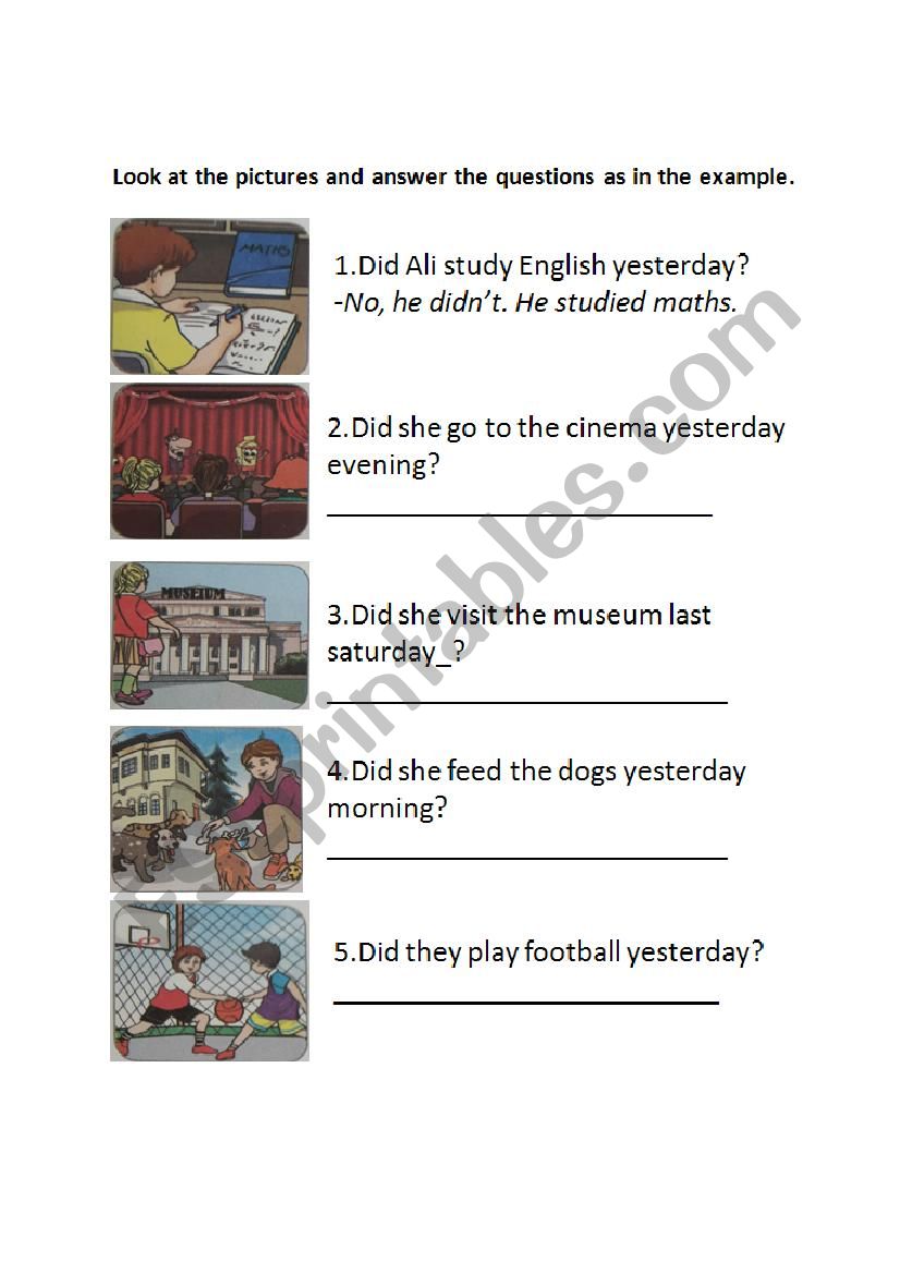 Simple Past Tense  worksheet