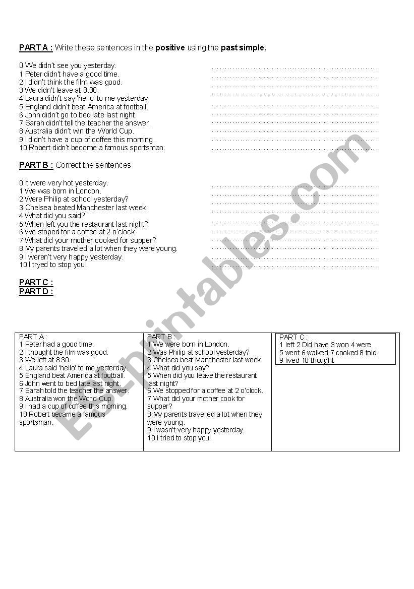 worksheet worksheet
