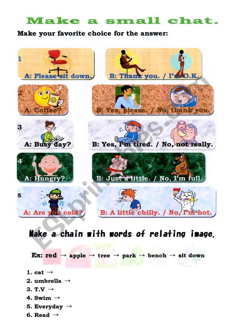 chat worksheet