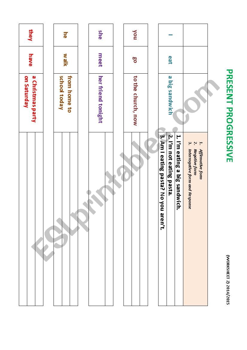 Present Continuous_Writing Activity