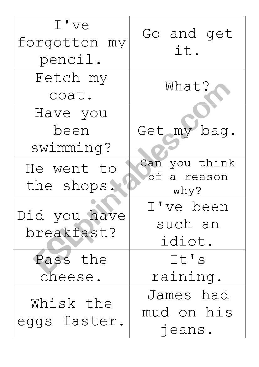 Question, command or statement