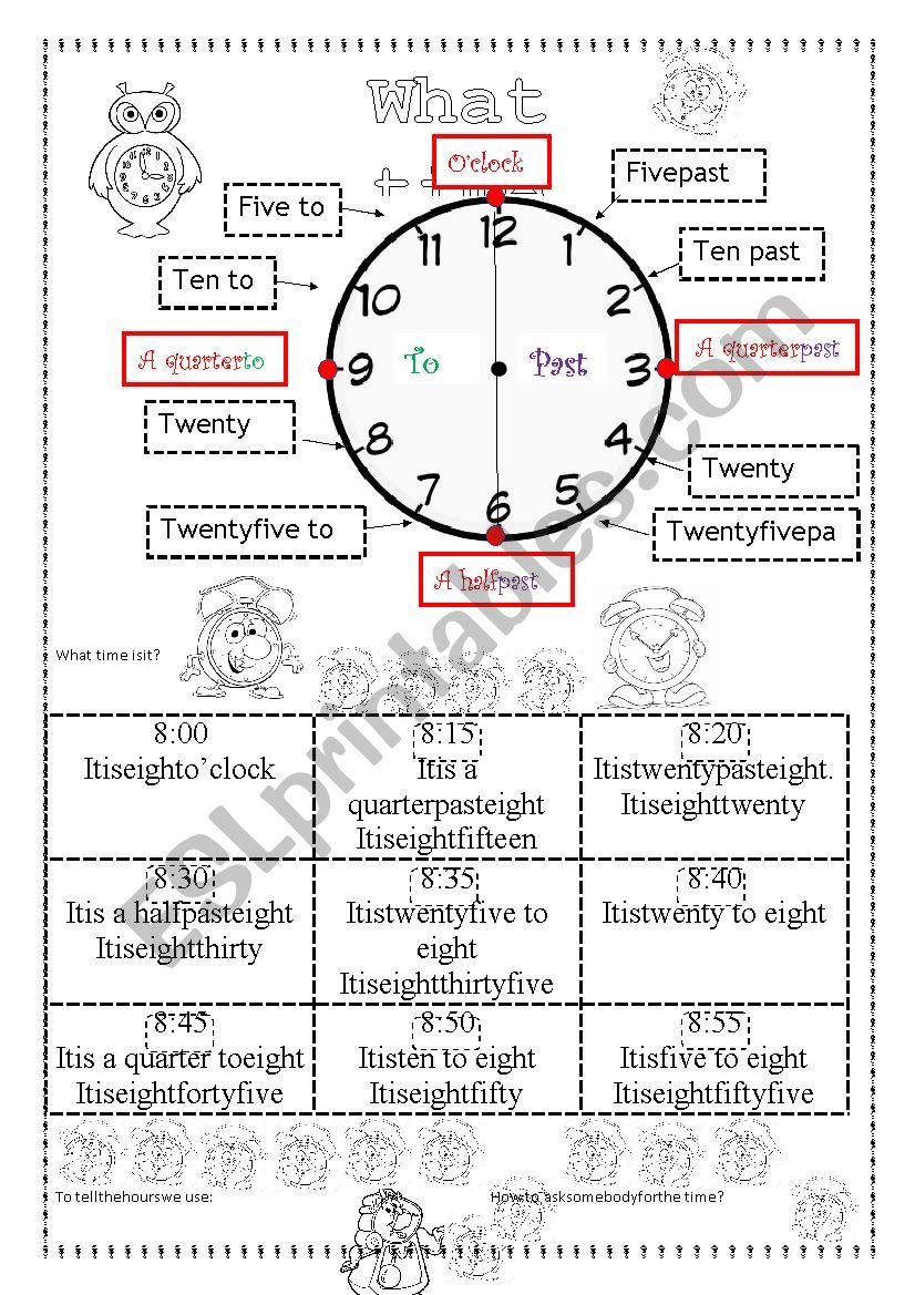 What time is it? worksheet