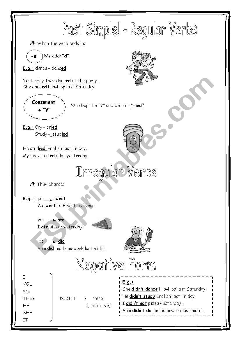 Regular and Irregular Verbs worksheet