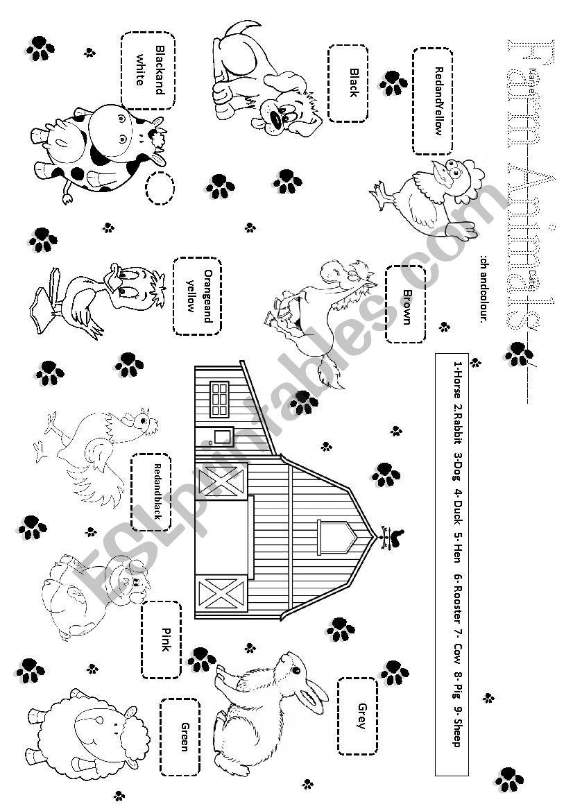 Farm Animals worksheet