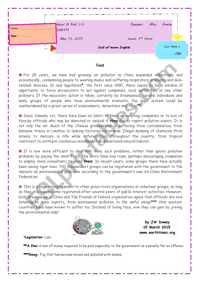 Bac Blanc (Sc) worksheet