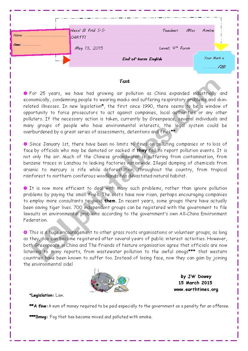 Bac Blanc (Sc) worksheet