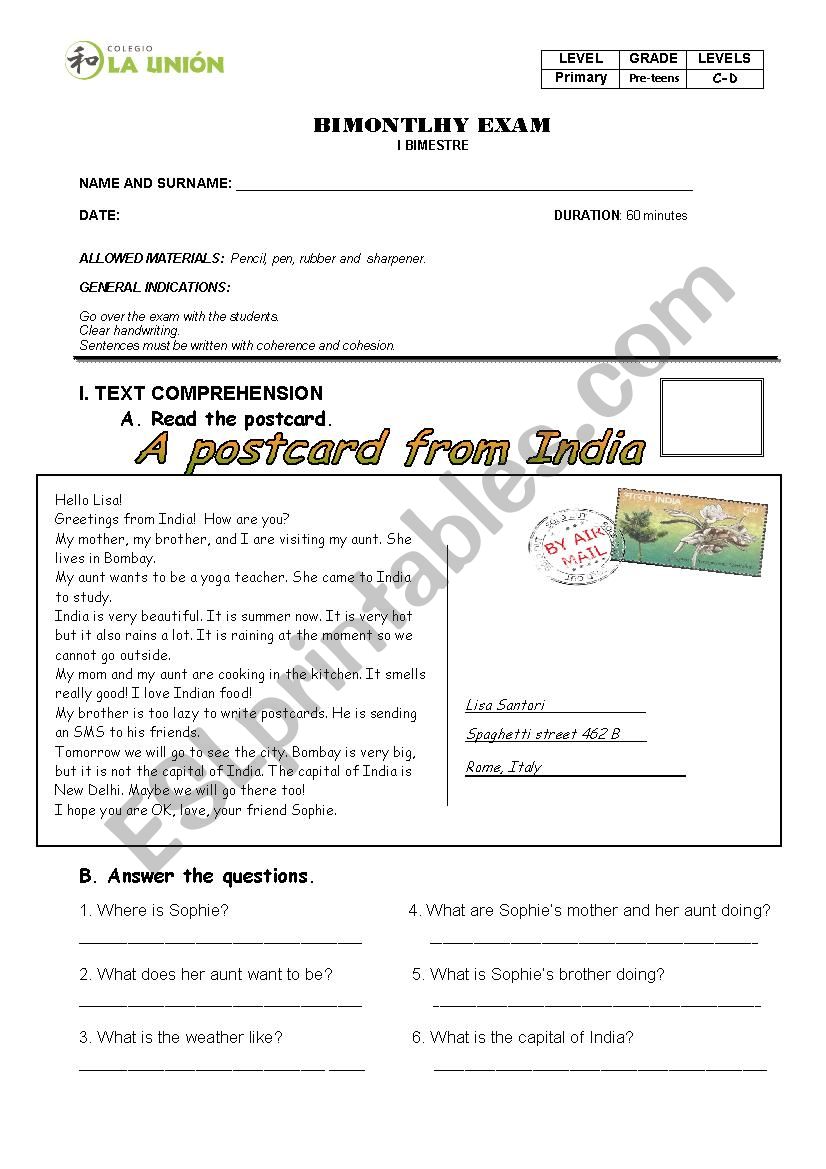 grammar review worksheet