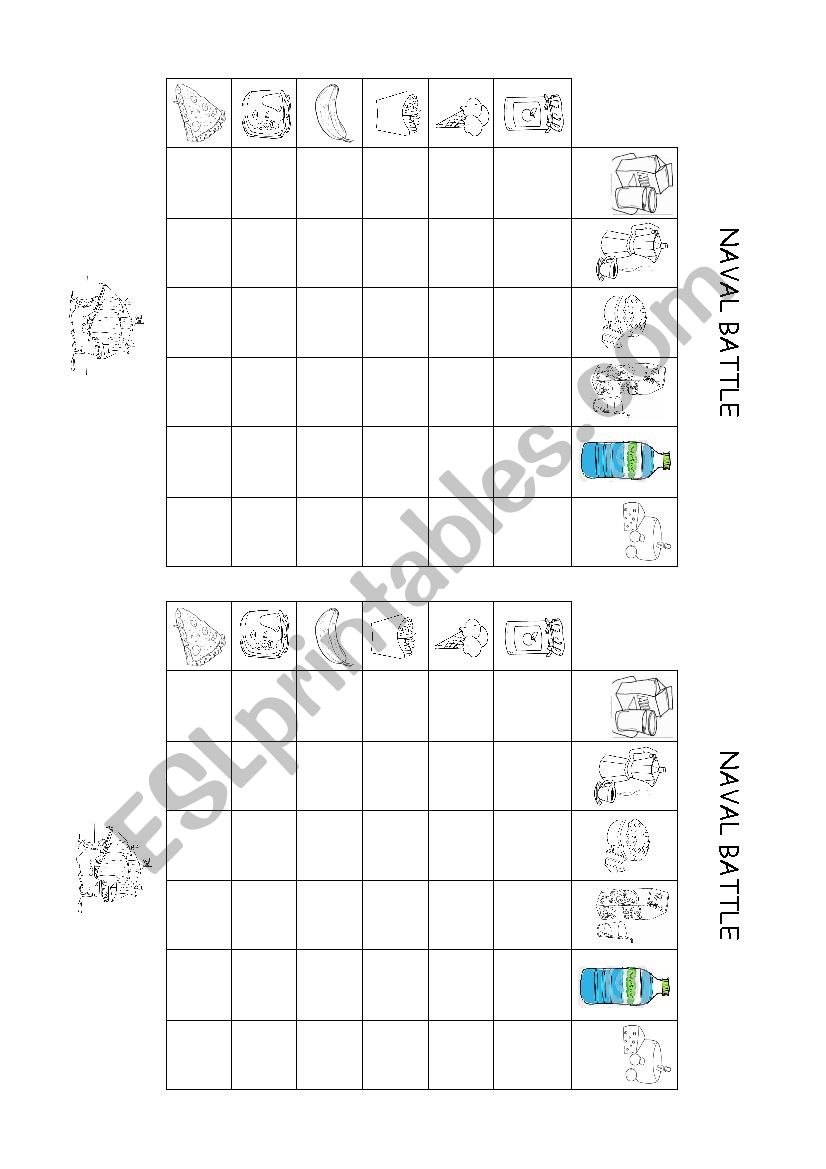 Naval battle worksheet