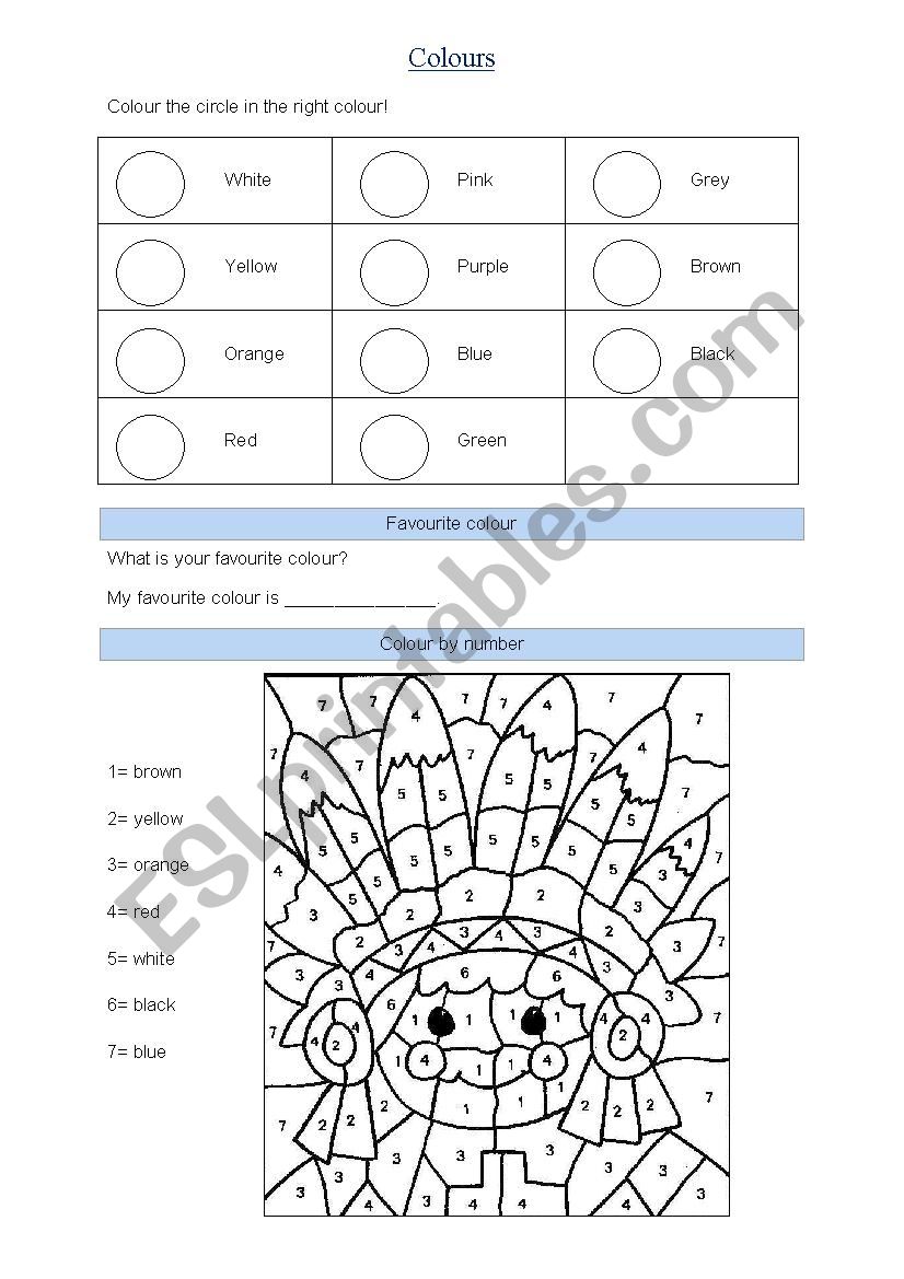 Colours for elementary learners