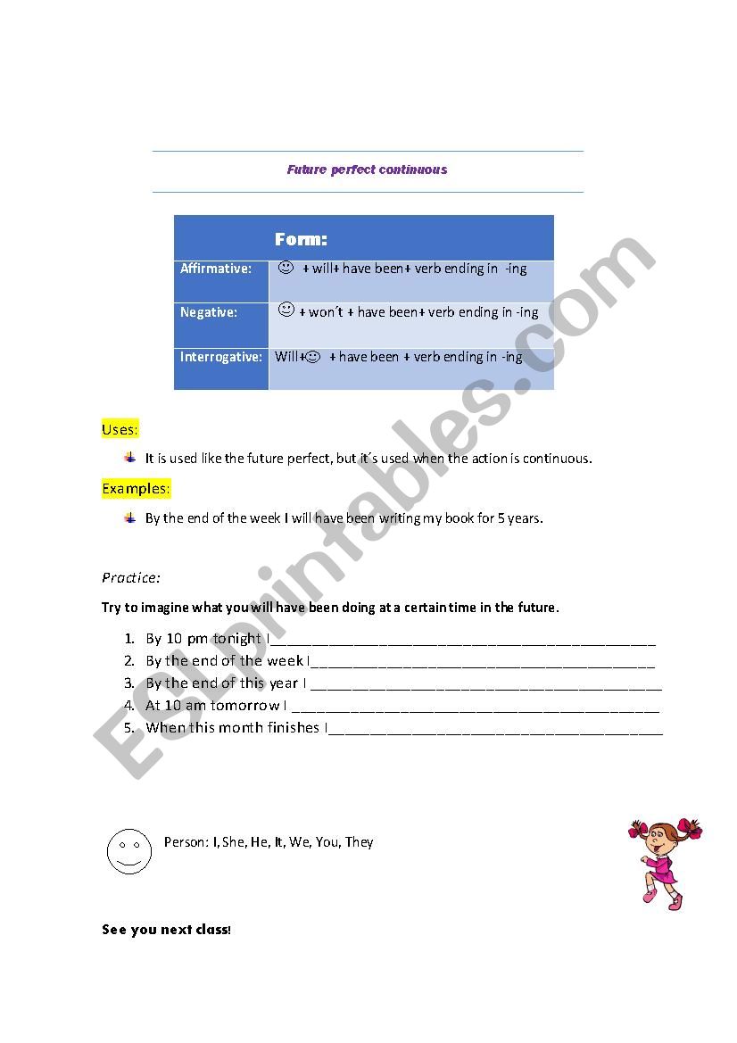 Future Continuous worksheet