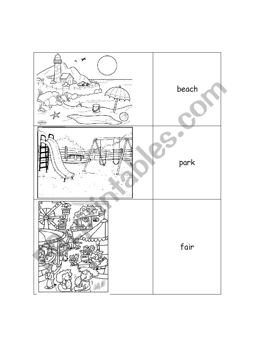 Hollidays worksheet