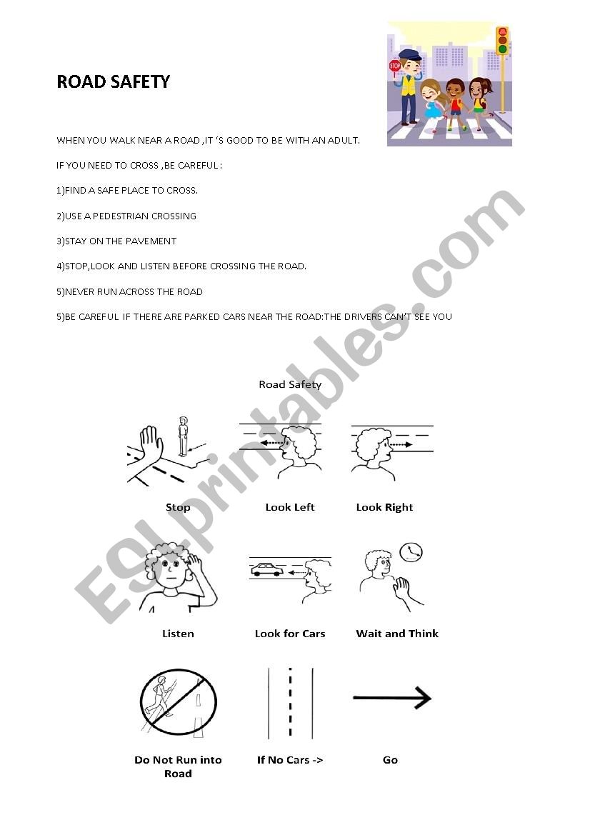 ROAD SAFETY worksheet