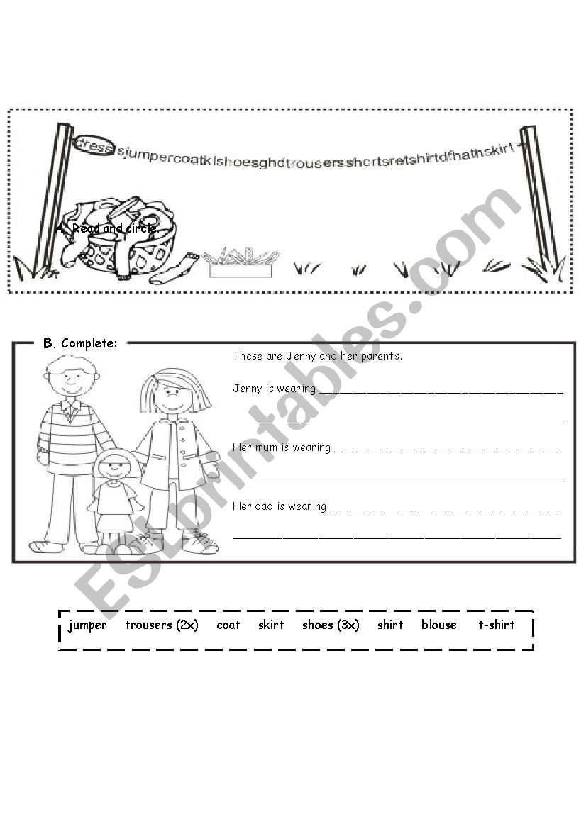 Test for kids worksheet