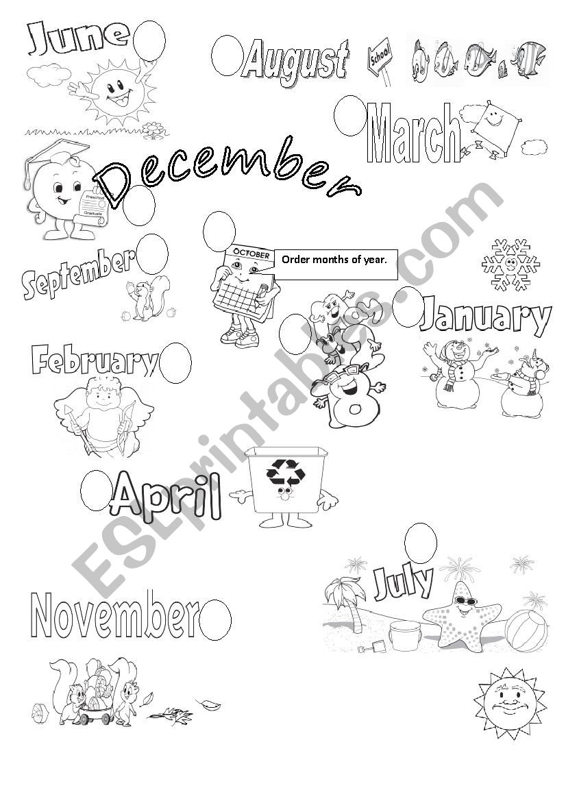 month - ESL worksheet by octoberzorba