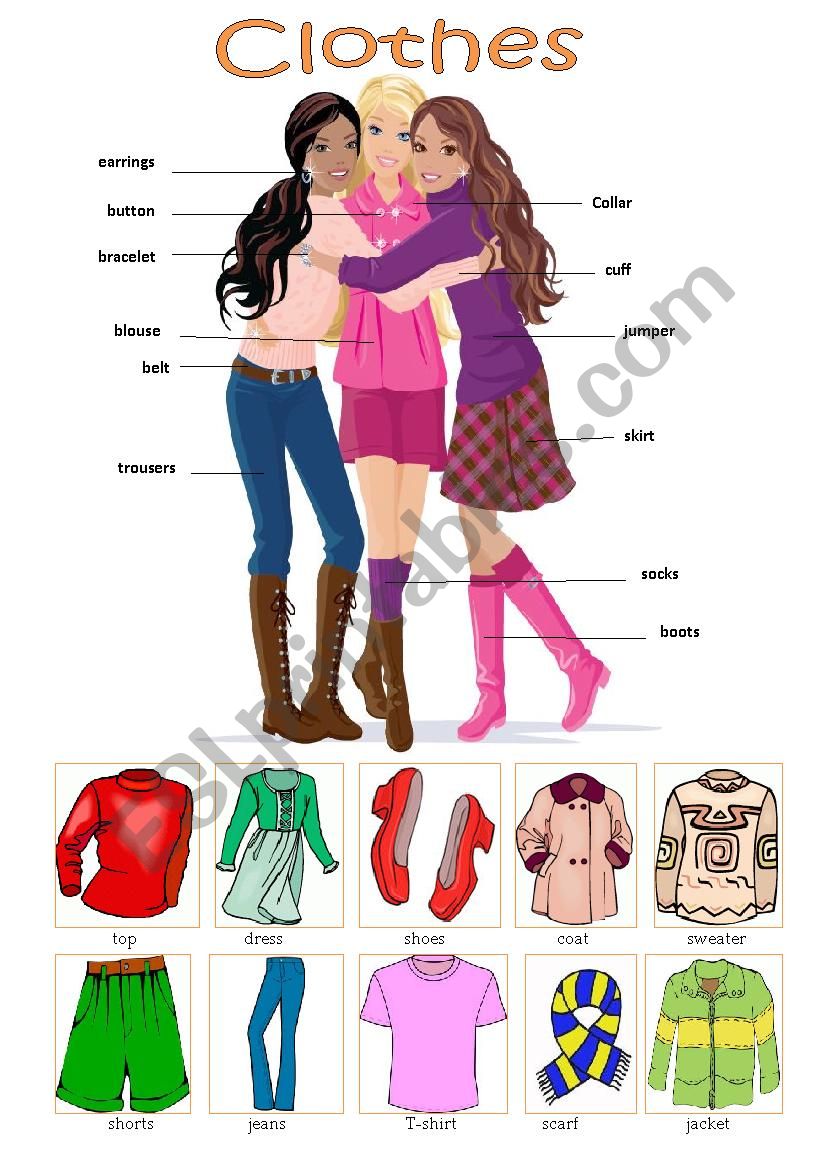 Clothes worksheet