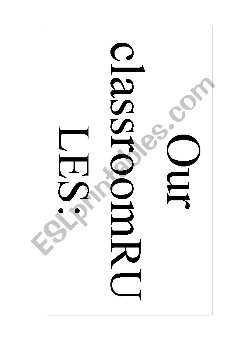 CLASSROOM RULES worksheet