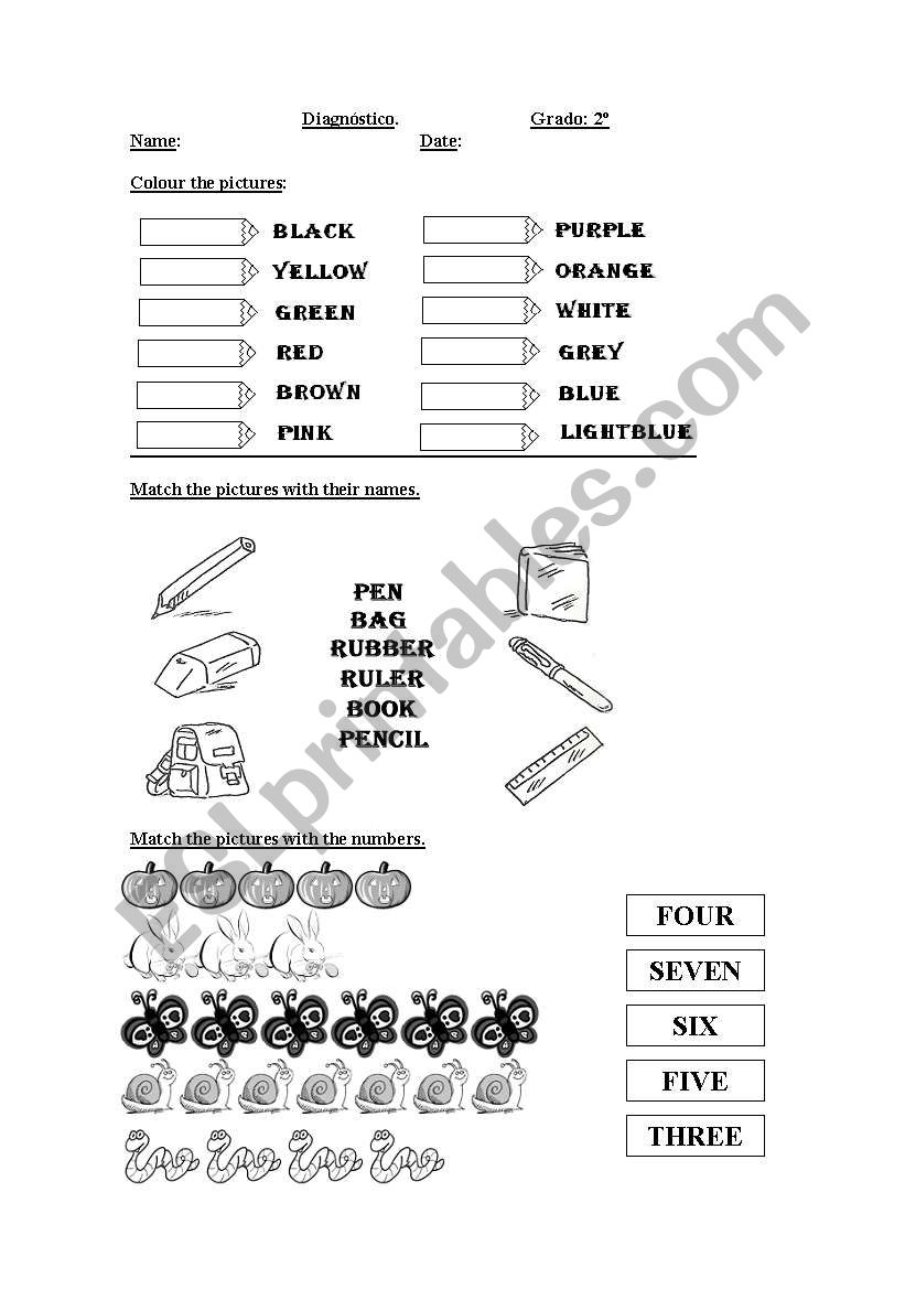 Diagnostic Test for elementary school