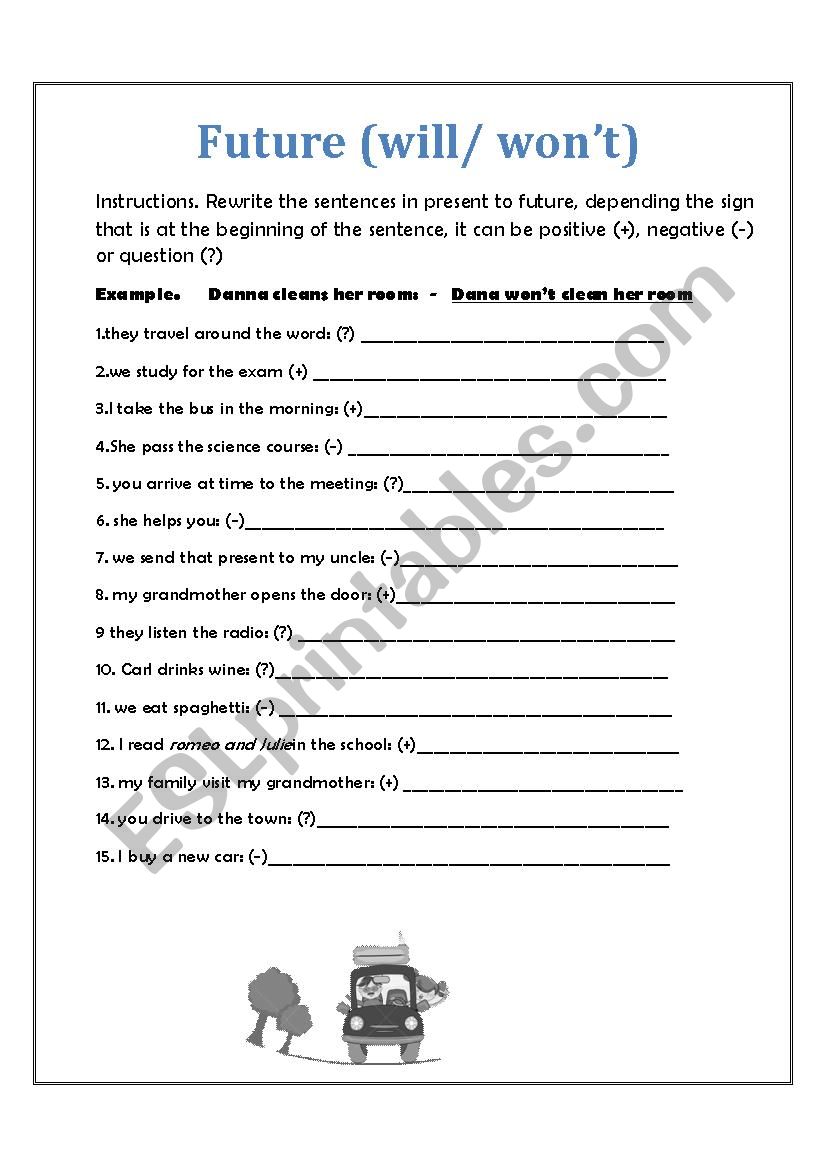 future (will) worksheet