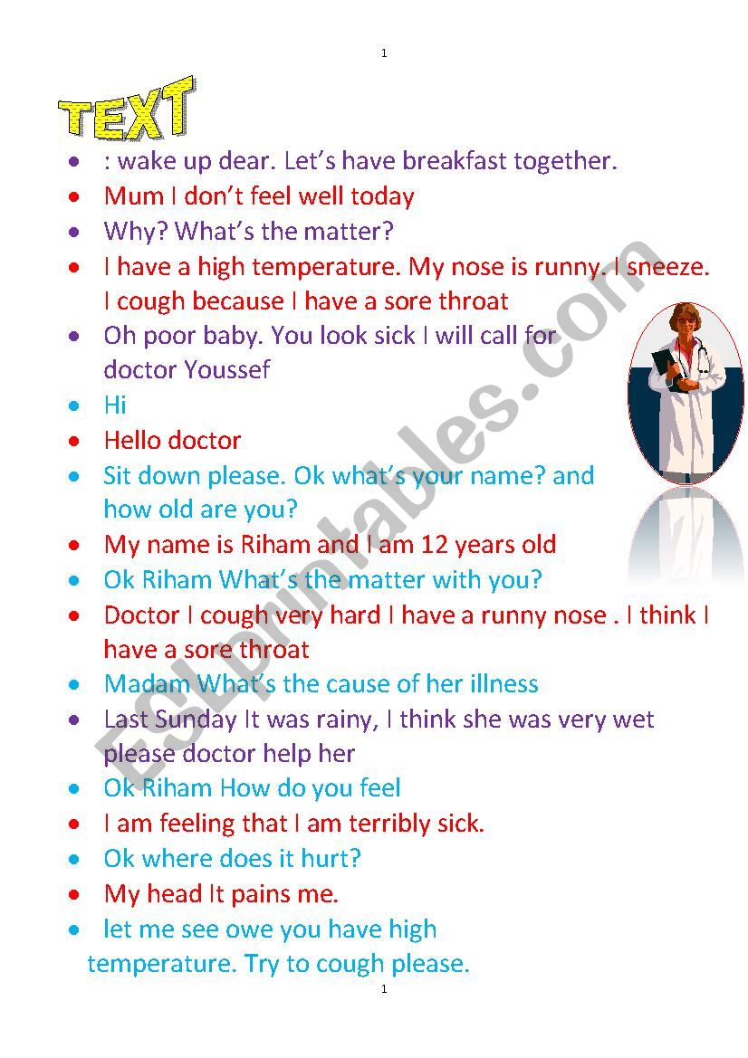 dialogue between doctor and patient