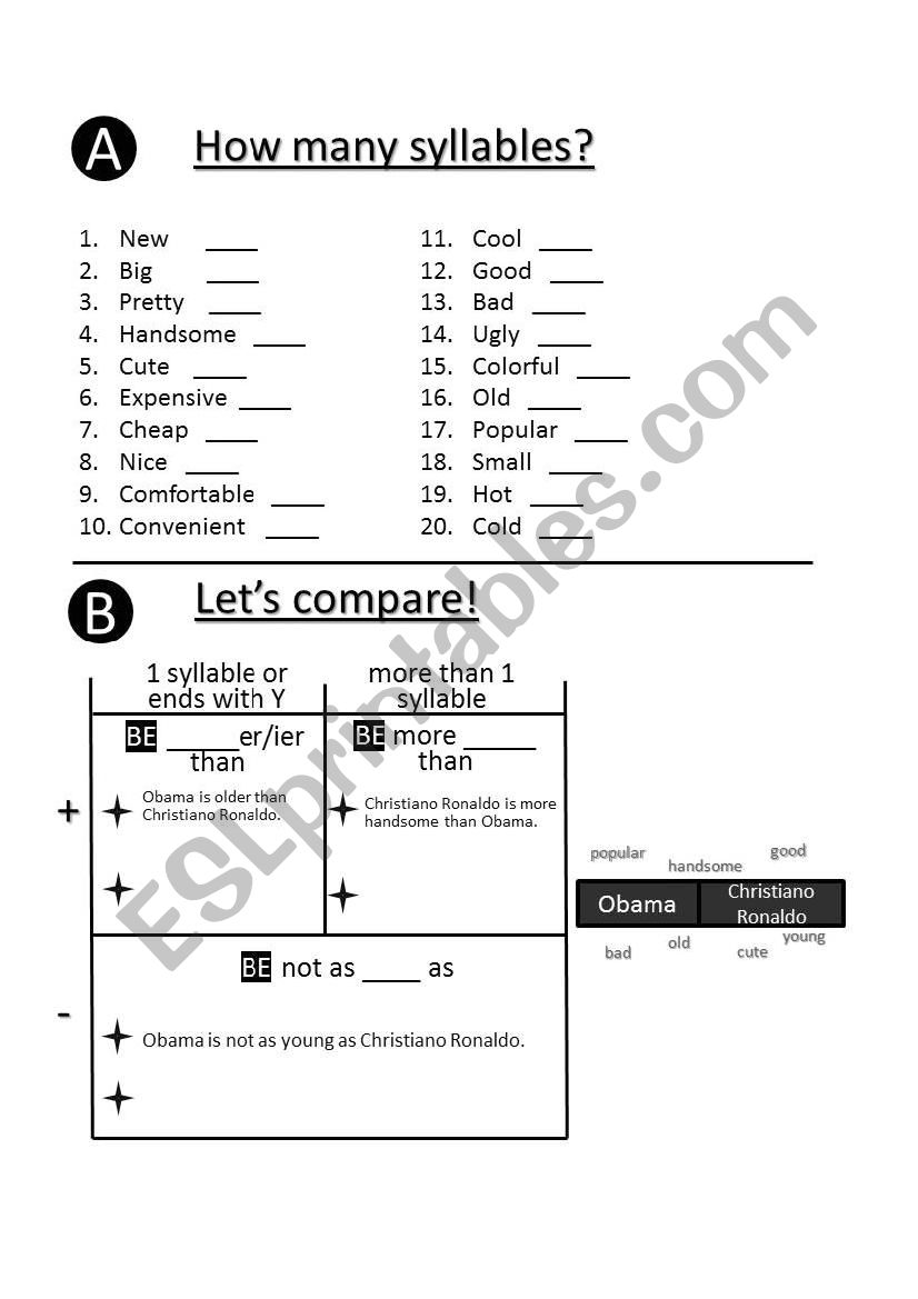 Comparative Explanation and Speaking Practice