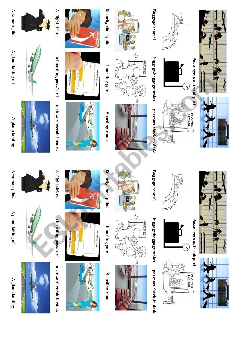 travelling by plane worksheet