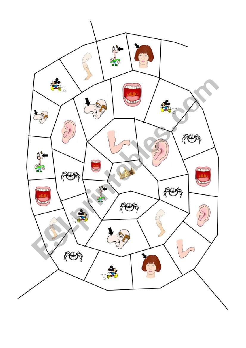 Body parts  worksheet