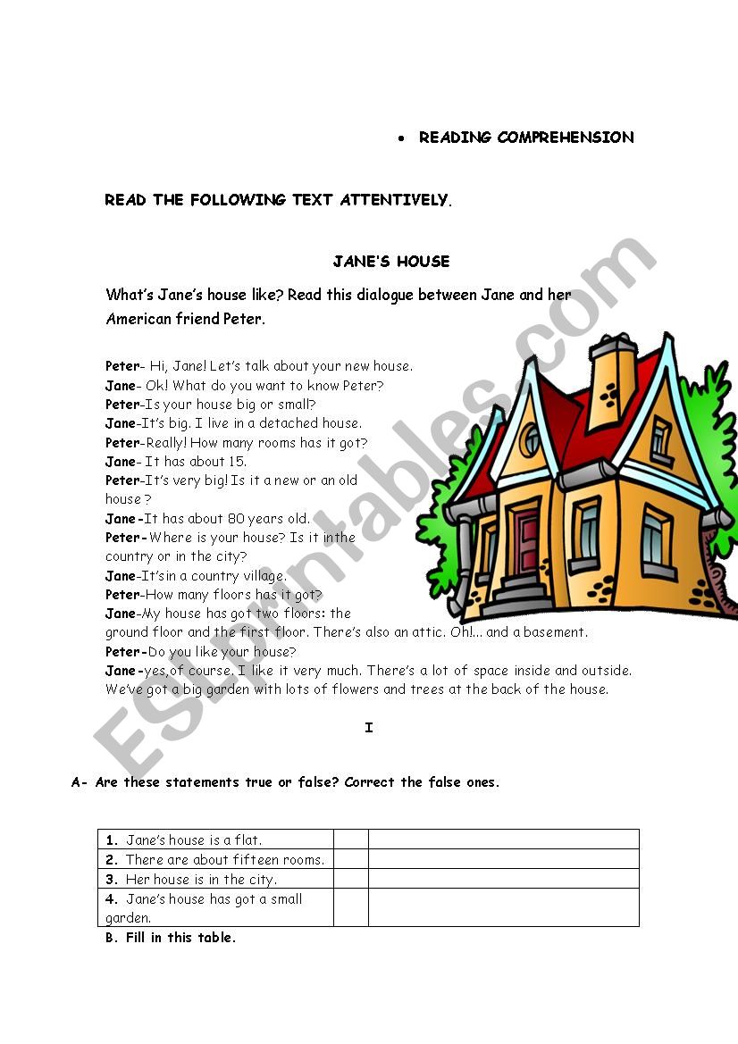 reading practice worksheet