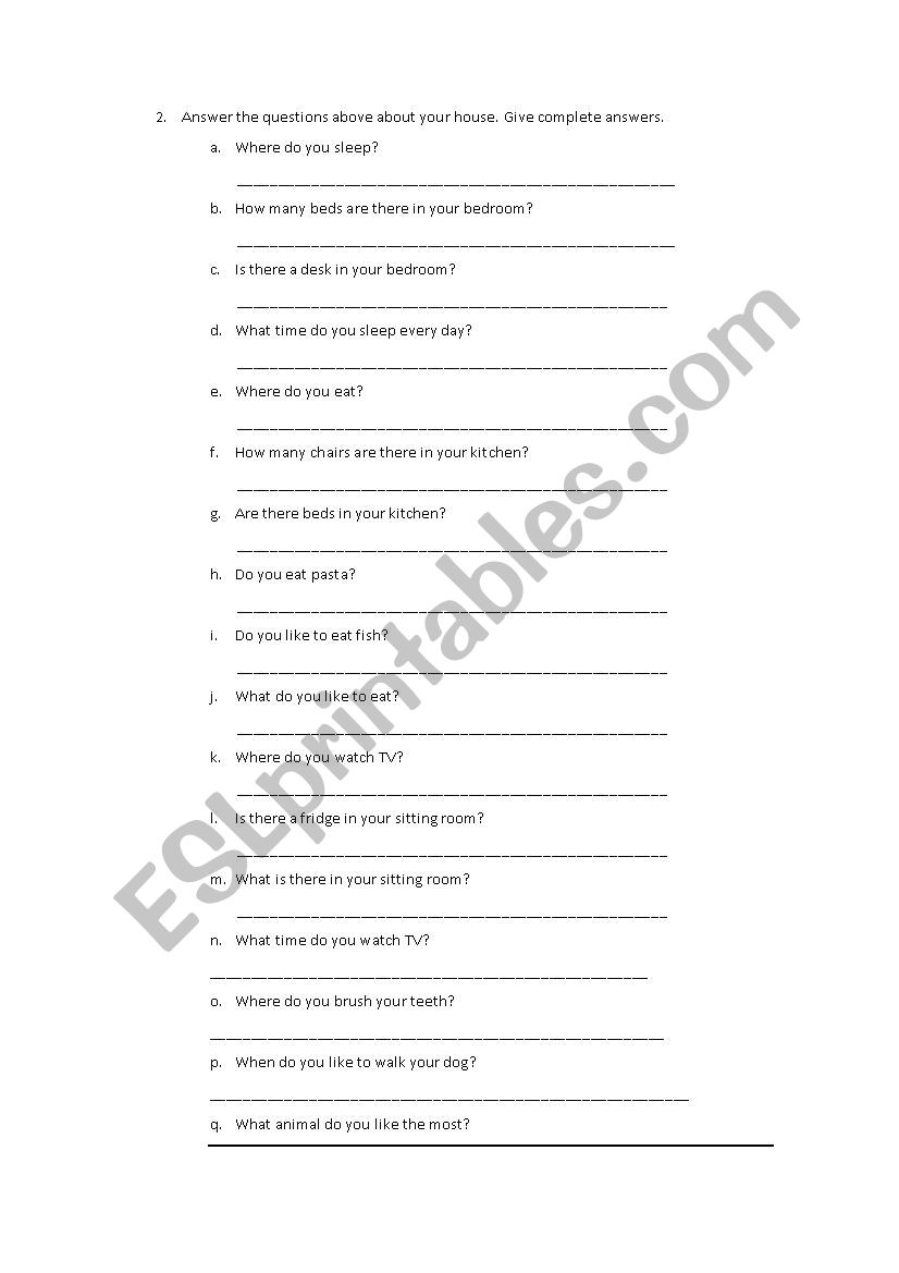 PERSONAL QUESTIONS WITH WHAT, WHEN AND WHERE - ESL worksheet by angelbac