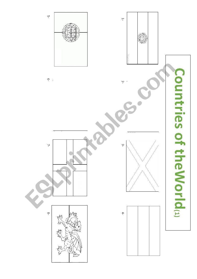 Countries of the World worksheet