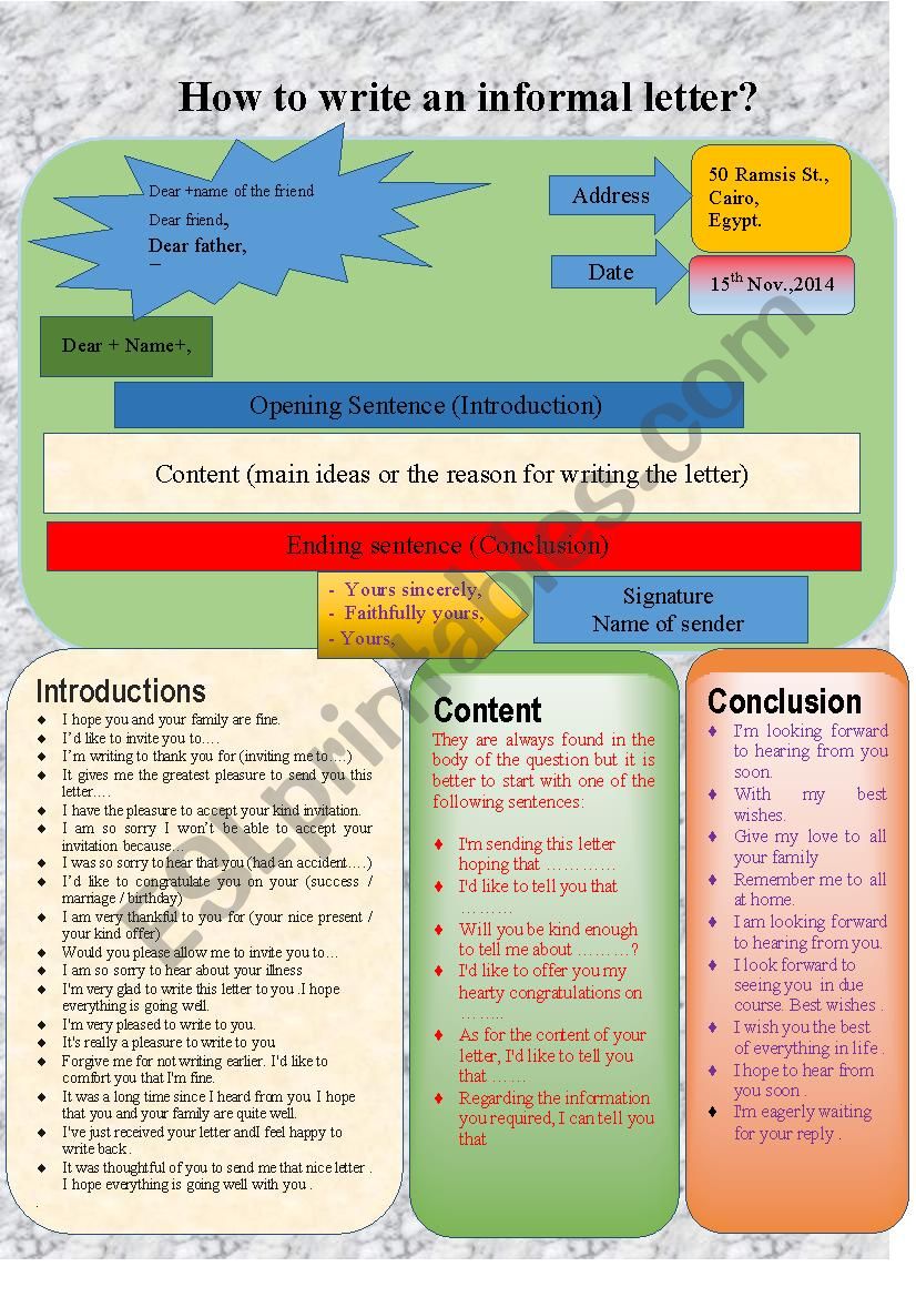 How to write an informal letter? with two model letters 