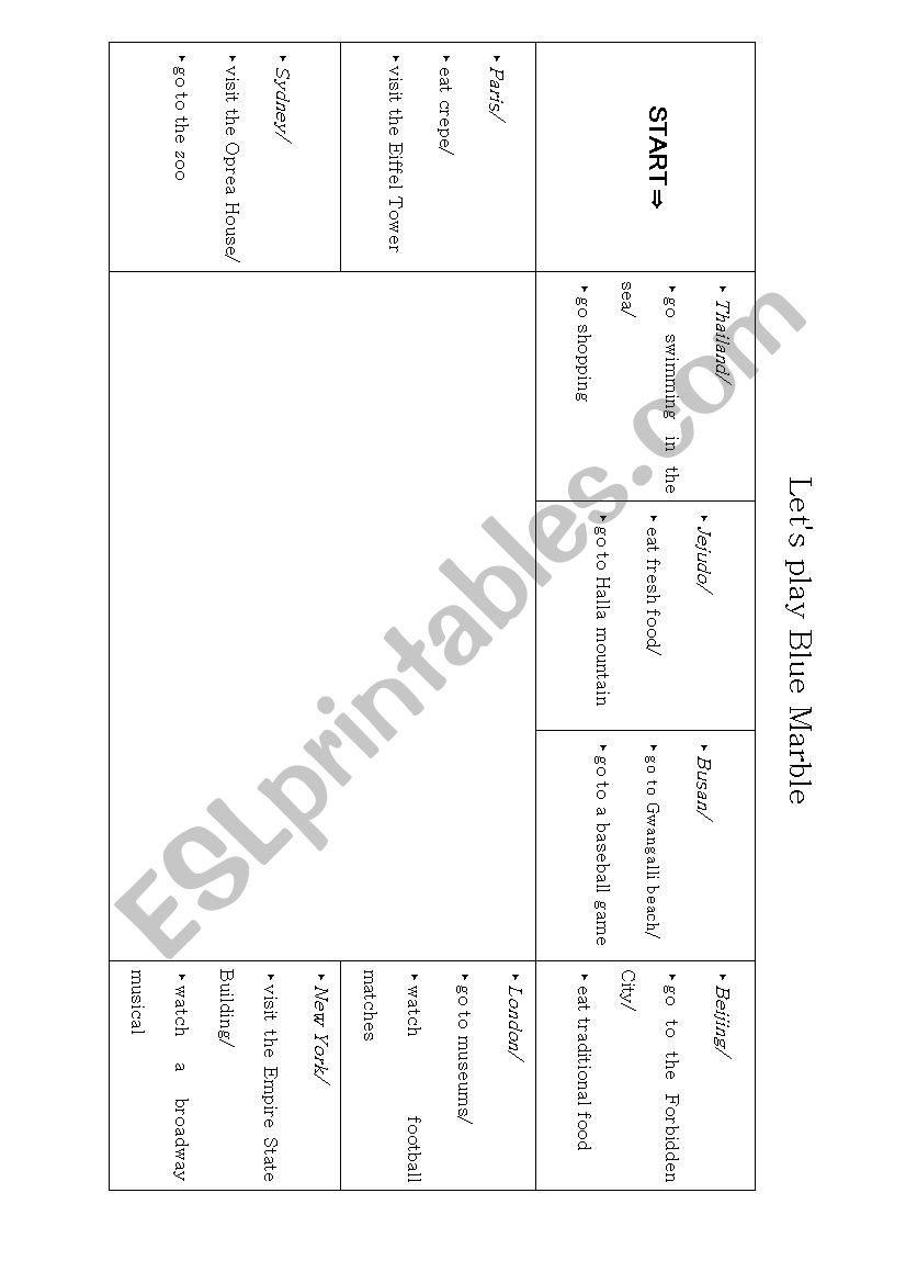 bluemarble worksheet