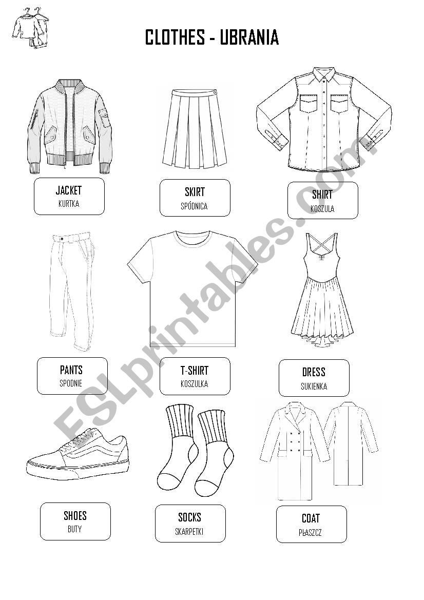 Clothes worksheet