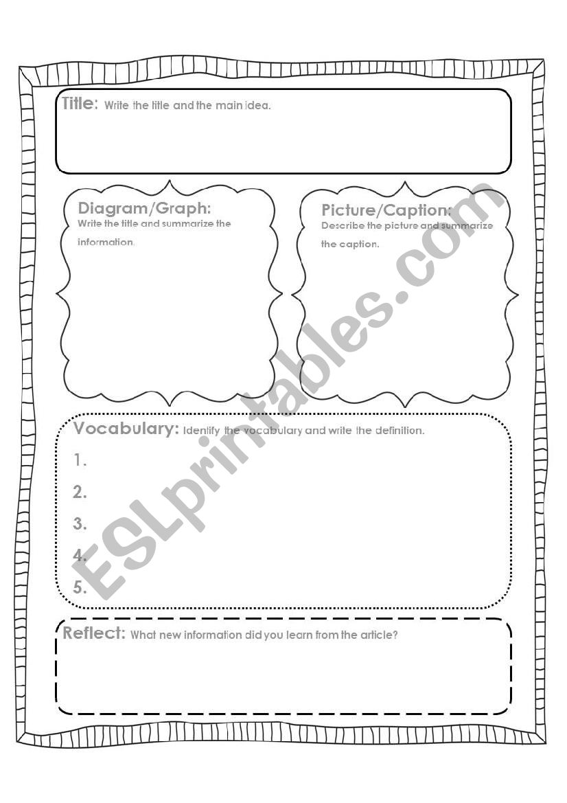 Non-Fiction Analyzer worksheet