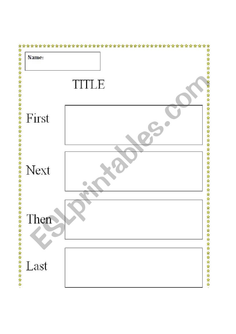 Sequence Graphic Organizer Template