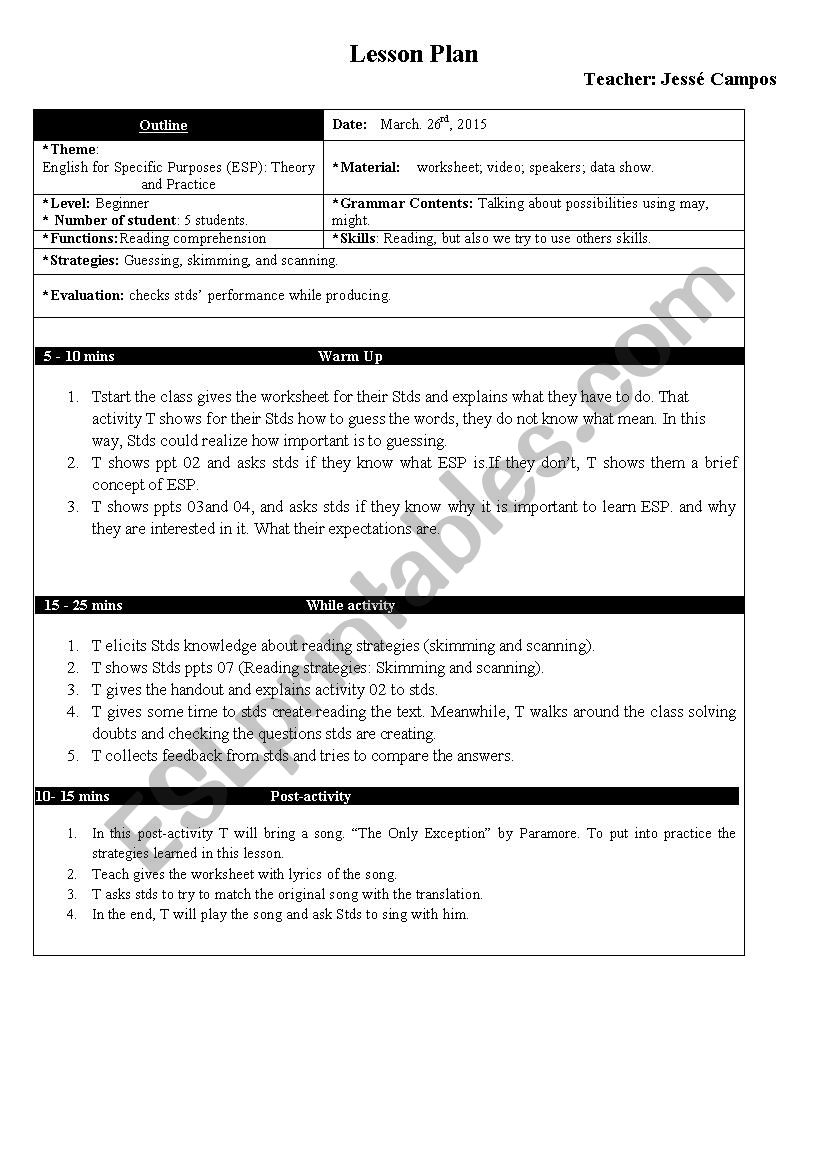 lesson-plan-english-for-specific-purposes-esl-worksheet-by-jessecamppos