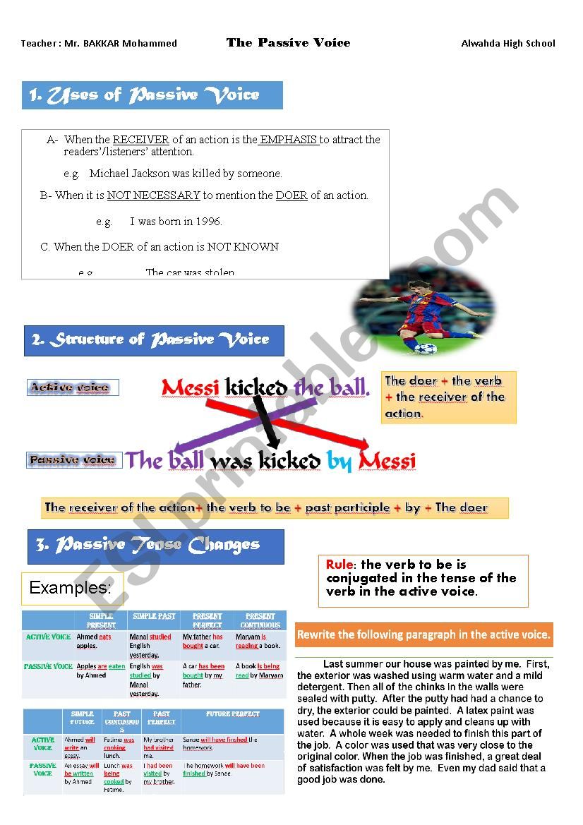 The Passive Voice worksheet