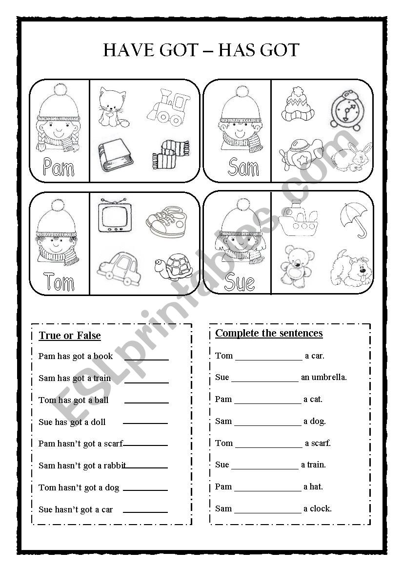 Have Got - Has Got worksheet