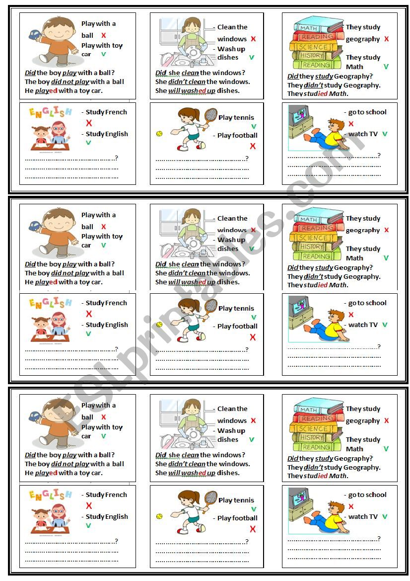 past simple worksheet