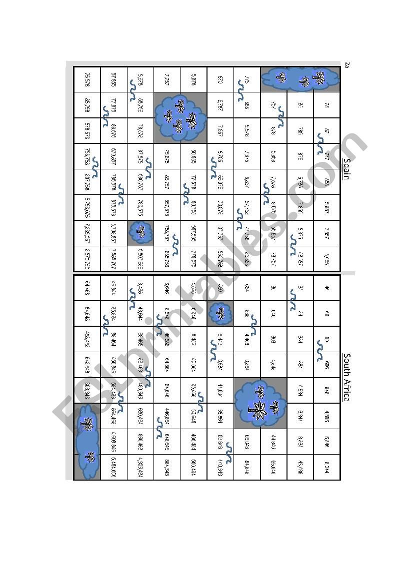 Battleship with Numbers 2 worksheet