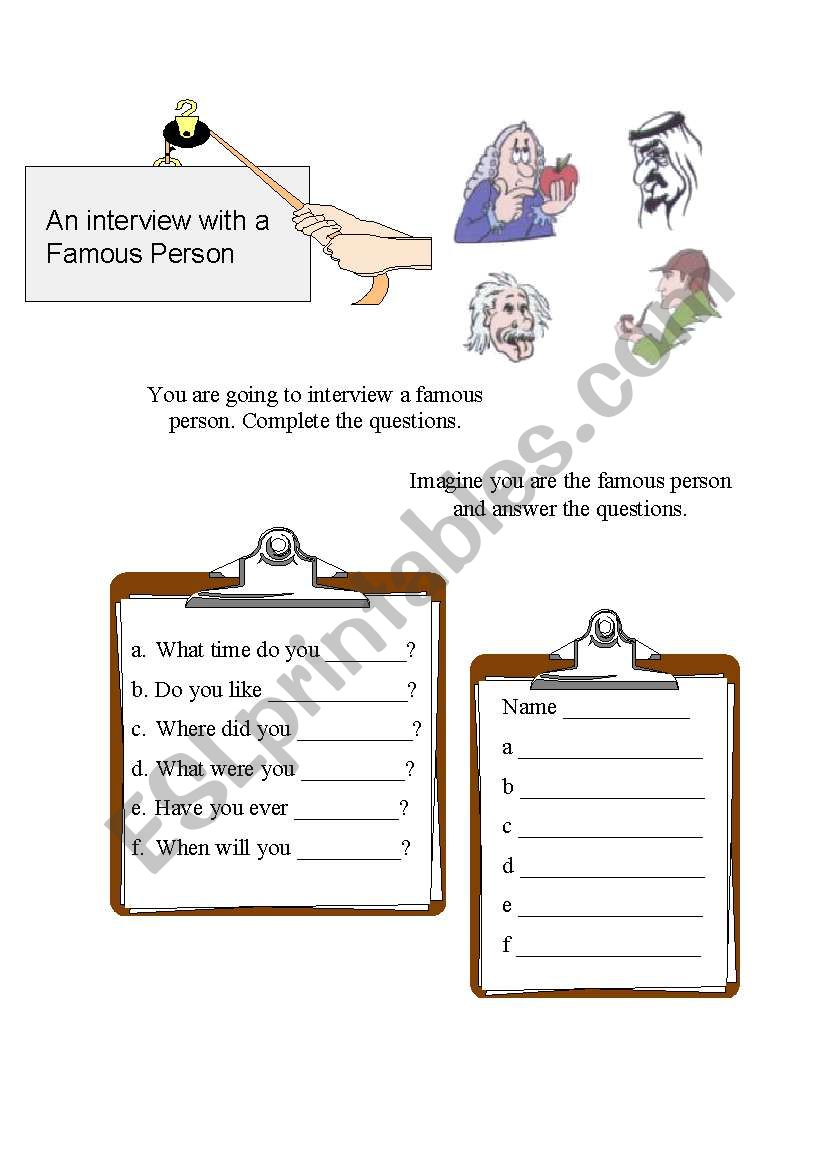 an interview worksheet