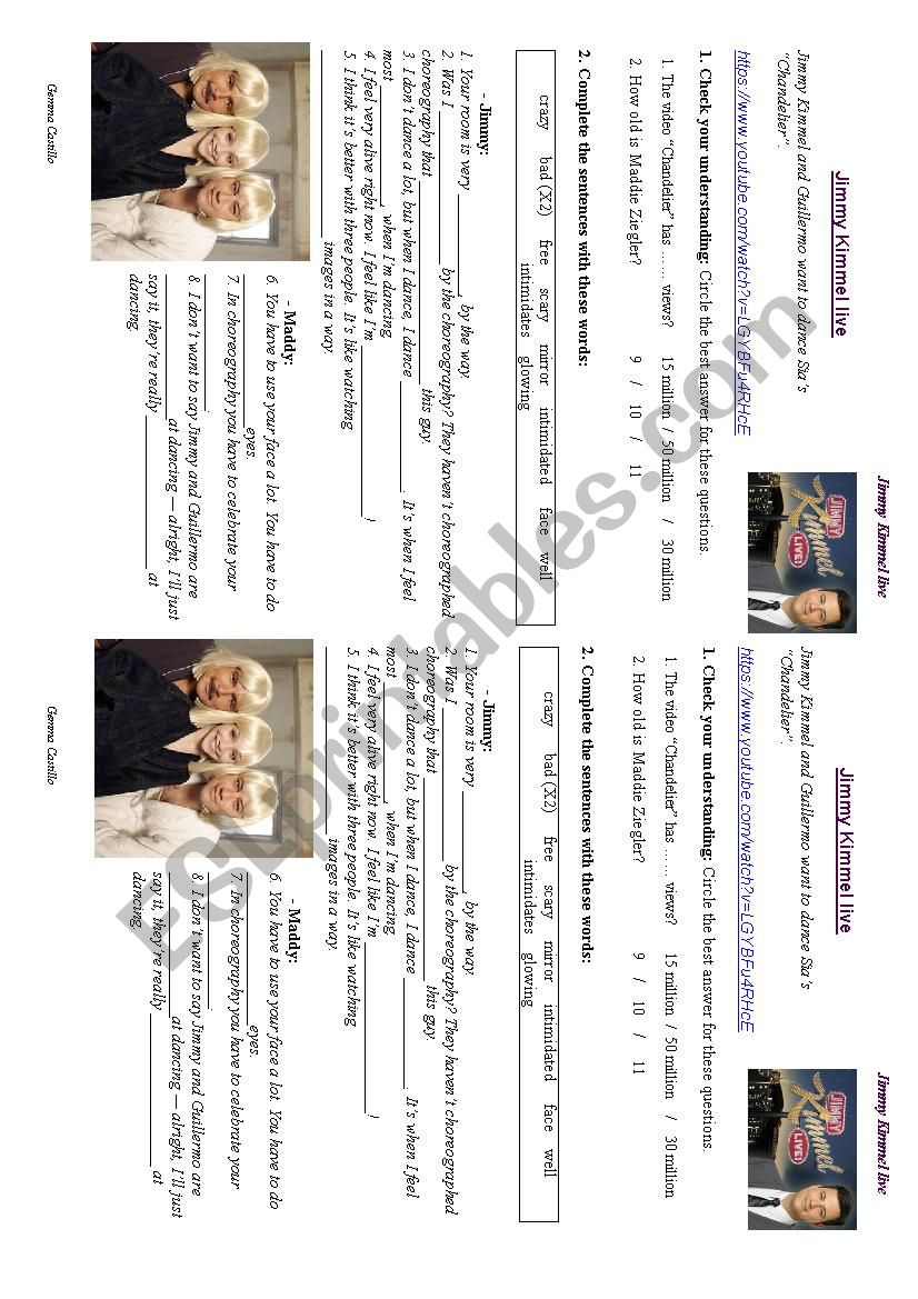 Jimmy Kimmel Live (SiaÂ´s 