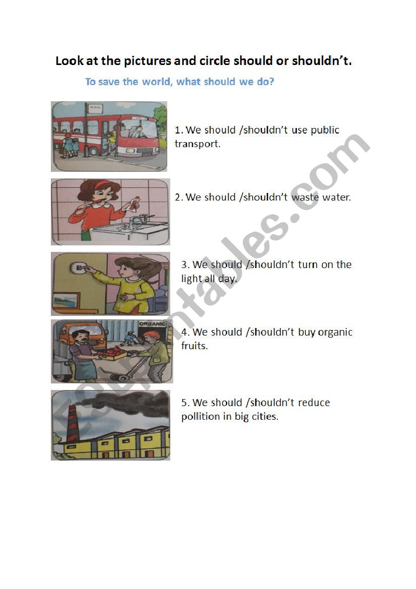 Modals worksheet