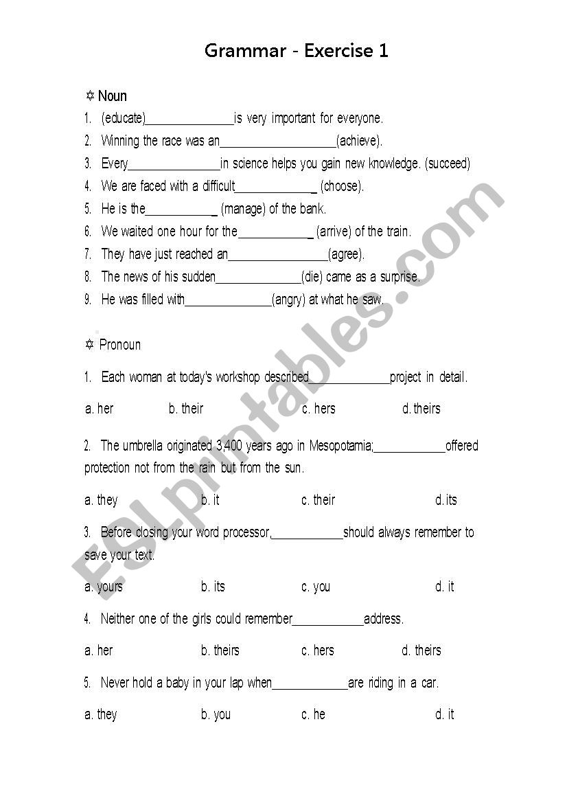 basic-grammar-exercise-1-noun-pronoun-verb-adjective-adverb-esl-worksheet-by-gift-piglet