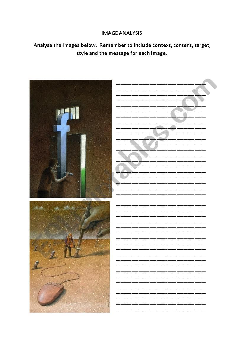 Image Analysis worksheet